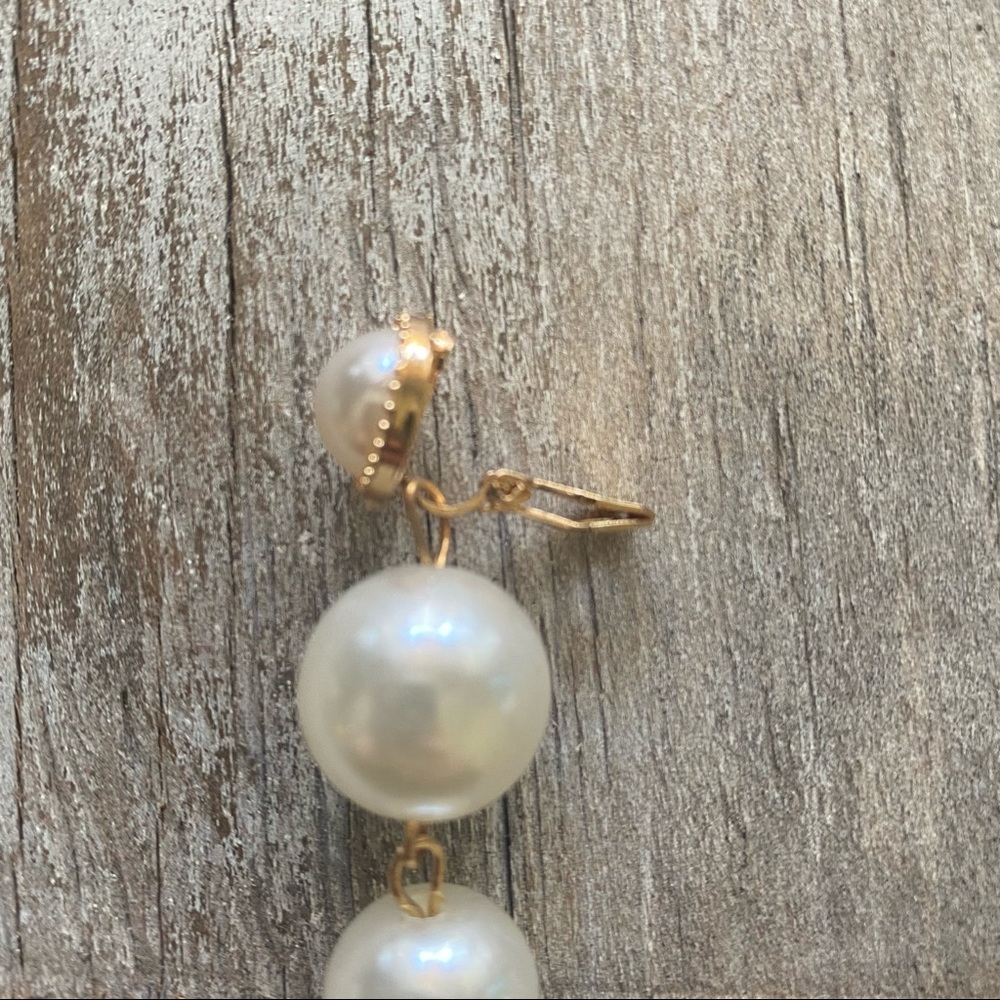 Zara Pearl Drop Statement Earrings - Picture 3 of 4